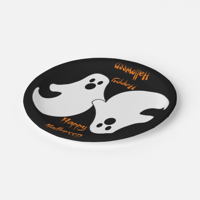 Ghostly Duo Paper Plate (Angled)