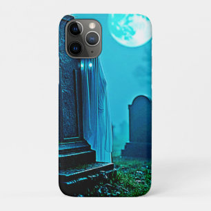 Ghostly Figure in a Graveyard Design iPhone 11 Pro Case