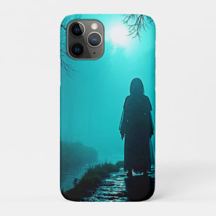 Ghostly Figure in Haunted Woods Design iPhone 11 Pro Case