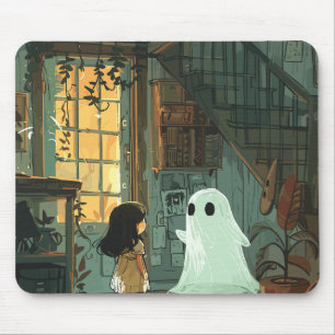 Ghostly Friend Mouse Pad