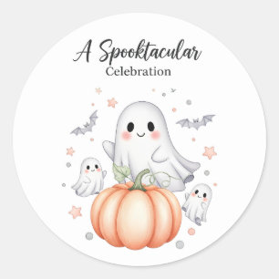 Ghostly Fun Halloween Classic Round Sticker