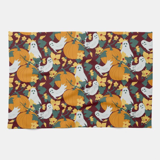 Ghostly Garden Tea Towel (Horizontal)