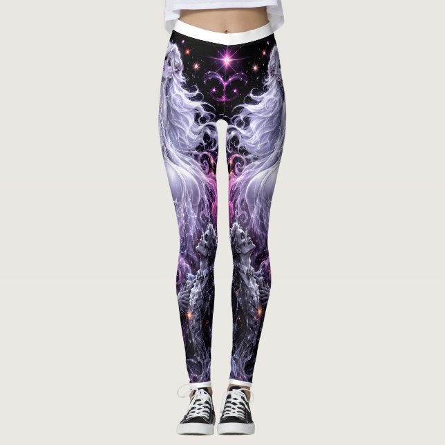 Ghostly Glam Halloween Leggings (Front)