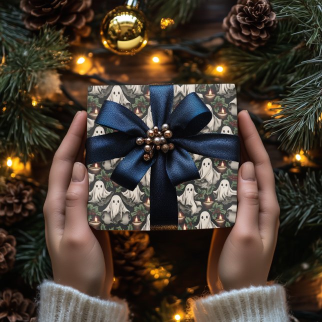 Ghostly Goth Christmas gift wrap Paper Roll Goth (Creator Uploaded)