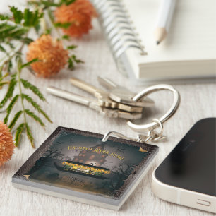 Ghostly Graveyard Cruise Acrylic Keychain