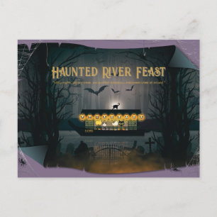Ghostly Graveyard Cruise Holiday Postcard