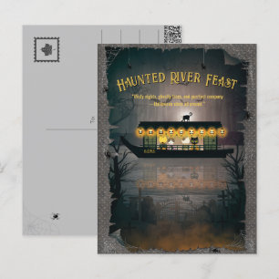 Ghostly Graveyard Cruise Holiday Postcard