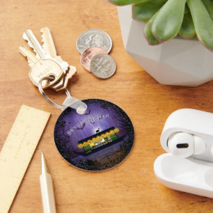 Ghostly Graveyard Cruise Key Ring