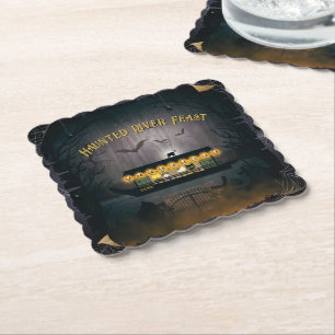 Ghostly Graveyard Cruise Paper Coaster