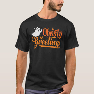 Ghostly Greetings Halloween Ghost Costume T-Shirt