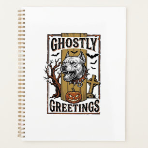 Ghostly Greetings Shirt Vintage Engraving Hallowee Planner
