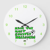 Ghostly Halloween Acrylic Wall Clock