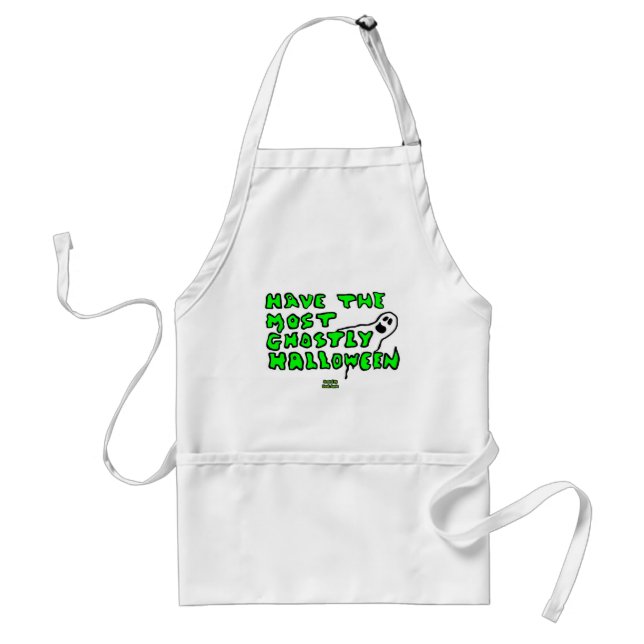 Ghostly Halloween Apron (Front)