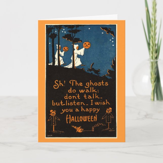 Ghostly Halloween Card (Front)
