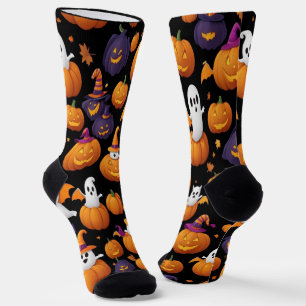 Ghostly Halloween Fun Socks