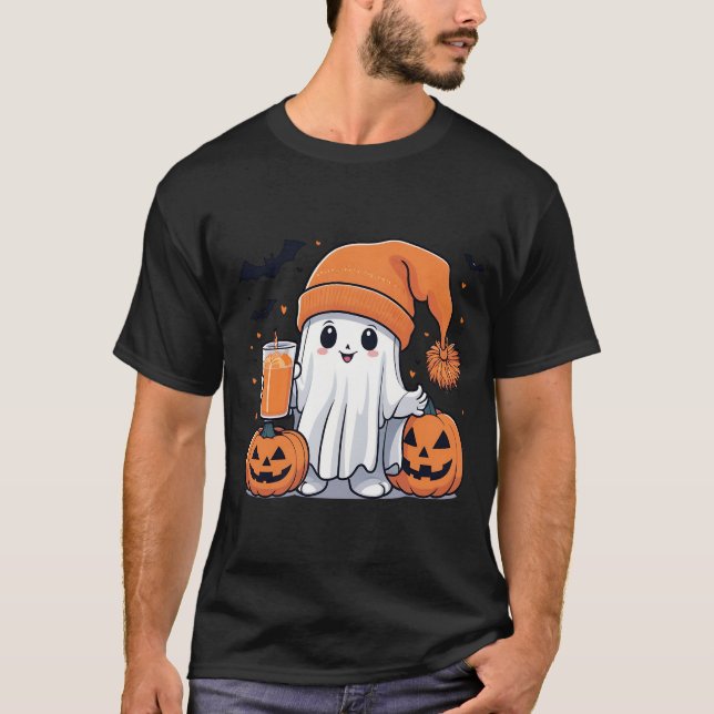 Ghostly Halloween Fun T-Shirt (Front)