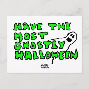 Ghostly Halloween Postcard