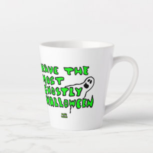 Ghostly Halloween Small Latte Mug