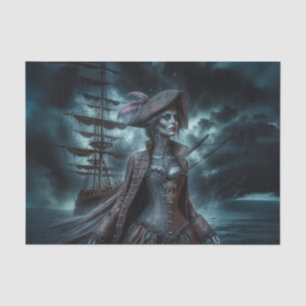 Ghostly Mesmerised Pirate   Haunting High Seas Art Tissue Paper