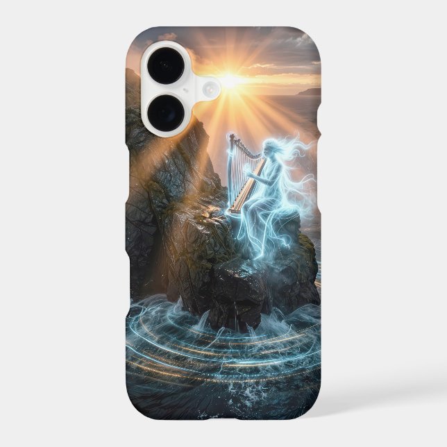 Ghostly Ocean Spirit Playing a Harp  (Back)