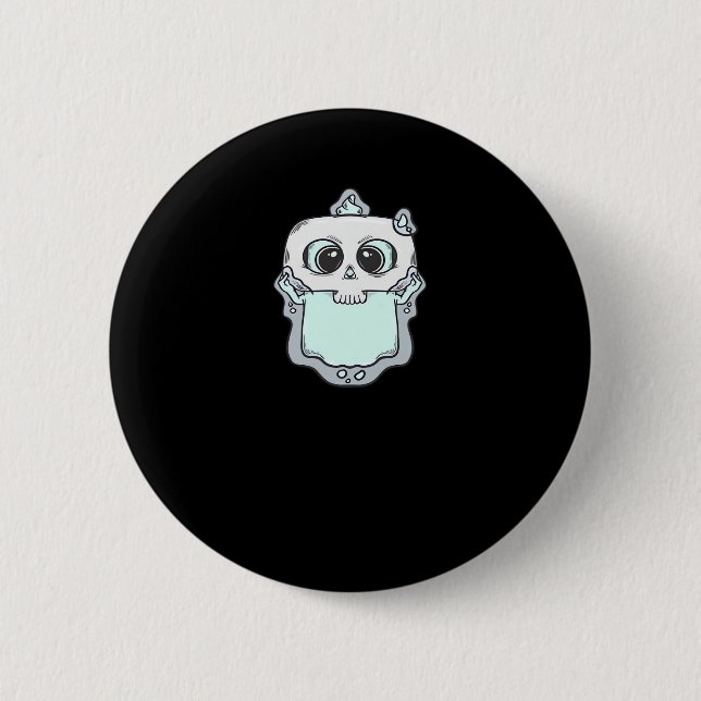 Ghostly Peekaboo 6 Cm Round Badge (Front)