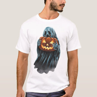 Ghostly Pumpkin - Spooky Halloween Design T-Shirt