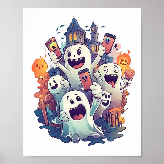  Ghostly Selfie Squad Poster (Front)