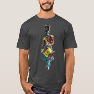 Ghostly Skeletal Highlander Drummer T-Shirt