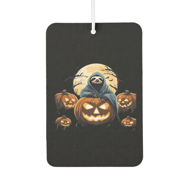 Ghostly Sloth's Midnight Haunt Classic T-Shirt Car Air Freshener (Front)