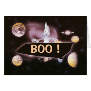 Ghostly space surprise cards - customisable