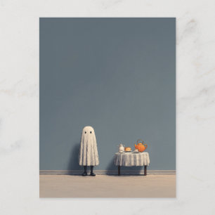 Ghostly Tea Party Vibes Invitation Postcard