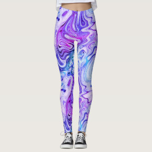 ghostly whisper, pastel marbling : leggings
