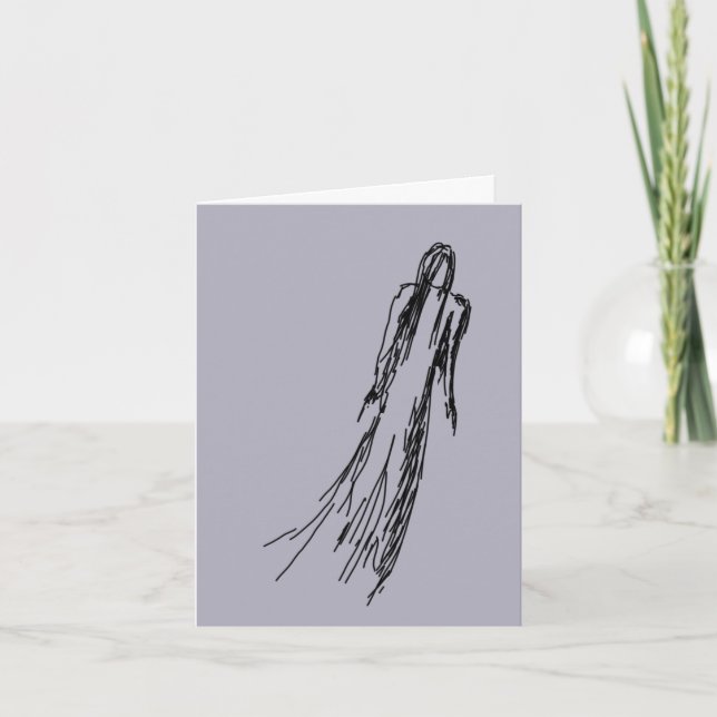 Ghostly Woman Card (Front)