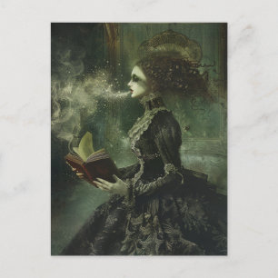 Ghostly Woman Reading Postcard