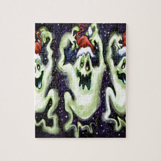 Ghostly Xmas Trio Jigsaw Puzzle (Vertical)