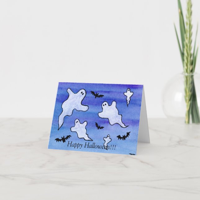 Ghosts and Bats Card (Front)