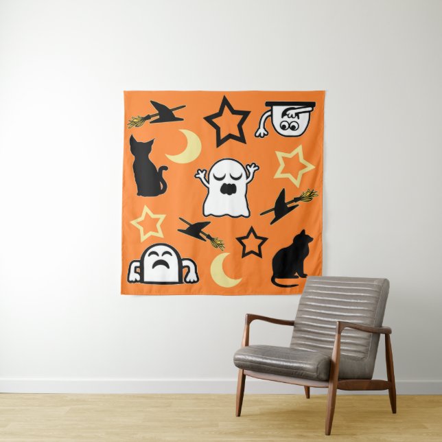 Ghosts and Cats Tapestry (In Situ)