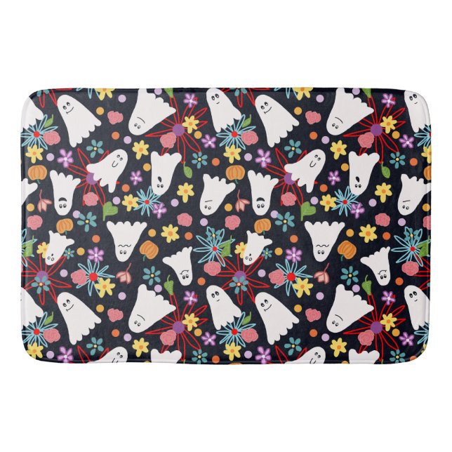 Ghosts and Flowers Bath Mat (Front)