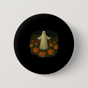 Ghosts And Pumpkins! Halloween!  6 Cm Round Badge