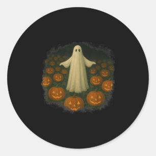 Ghosts And Pumpkins! Halloween! Classic Round Sticker