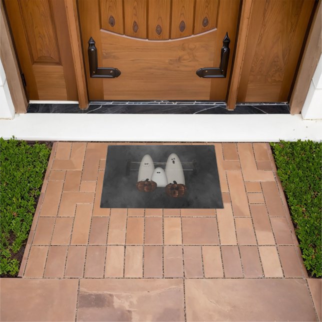Ghosts And Pumpkins Halloween  Doormat (Outdoor)