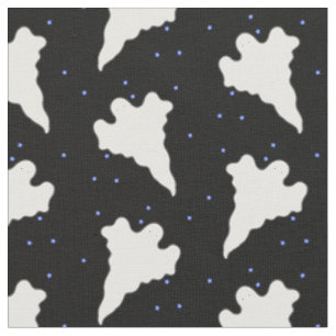 Ghosts and Stars Halloween Pattern Fabric