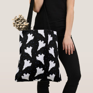 Ghosts and Stars Halloween Pattern Tote Bag