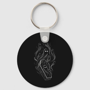 Ghosts Coffin Creepy Horror Grunge Alt Alternative Key Ring