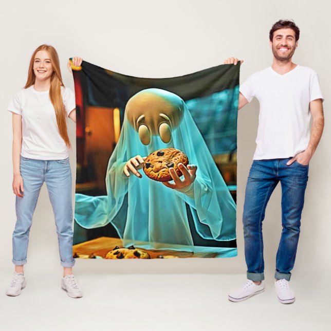 Ghost's Craving for Cookies Fleece Blanket (In Situ)