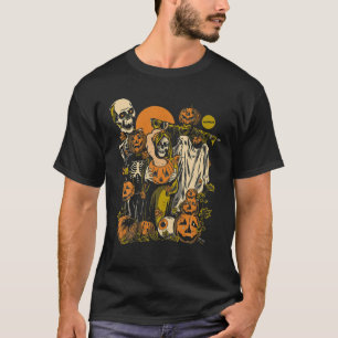 Ghosts Funny Pumpkin Trick Or Treat Outfits Fall H T-Shirt