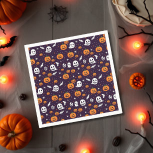 Ghosts, Ghouls & Pumpkins Halloween Party  Napkin