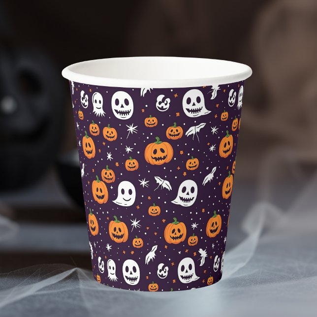 Ghosts, Ghouls & Pumpkins Halloween Party  Paper Cups (Creator Uploaded)