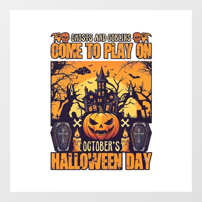 Ghosts Goblins Halloween Come Play October Haunted (Sheet)