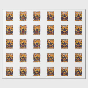 Ghosts Goblins Halloween Come Play October Haunted Wrapping Paper